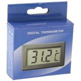 Mini LCD Digital Thermometer for Fridge Freezer  Insert Size 46mm x 26.6mm  Cable Length 1m(Black)