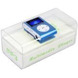 TF (Micro SD) kaartsleuf MP3-speler met LCD-scherm  metalen Clip (Baby blauw)