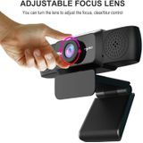 HXSJ S5 1080P Instelbare HD Auto Focus Video Webcam PC Camera met microfoon (zwart)