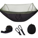 Draagbare buiten Camping vol-automatische Nylon Parachute hangmat met klamboes  grootte: 250 x 120cm (zwart)