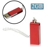 Mini draaibare USB schicht schijf (2GB)  rood