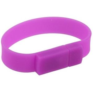 4GB siliconen armbanden USB 2.0 Flash schijf (paars)