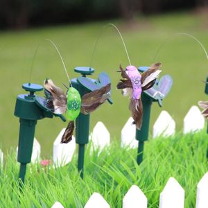 Ornamenten trillingen zonne-aangedreven dansen vliegen van kolibries met veer  Tuin muur Yard decoratie tuinieren pastorale decoratie speelgoed  willekeurige kleur levering