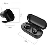 TWS-4 IPX5 Waterproof Bluetooth 5.0 Touch Wireless Bluetooth Earphone with Charging Box  Support HD Call & Voice Prompts(Black)