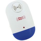 Elektronische ultrasone Mosquito Rat Pest Control Repeller met LED licht  EU Plug AC90V-250 v (wit + blauw)