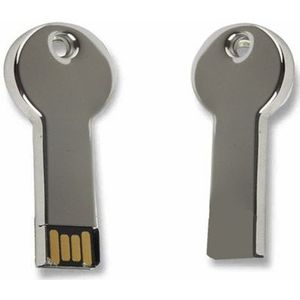 Zilveren metalen belangrijkste stijl USB 2.0 Flash Disk (16GB)(Silver)