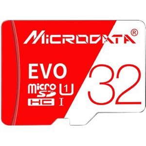 MICROGEGEVENS 32GB TF (Micro SD) geheugenkaart hoge snelheid U1 rood en wit