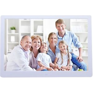 13 inch LED Display Digital Photo Frame met houder & afstandsbediening  Allwinner F16  steun SD / MS / MMC-kaart en USB(White)