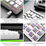 ZIYOU LANG T8 68 Sleutels RGB Lichtgevend gamen Mechanisch toetsenbord  kabellengte: 1 6 m (witte rode as)