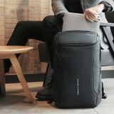 Mode mannen rugzak multifunctionele waterdichte laptop tas reistas met USB opladen poort (opgewaardeerd zwart)