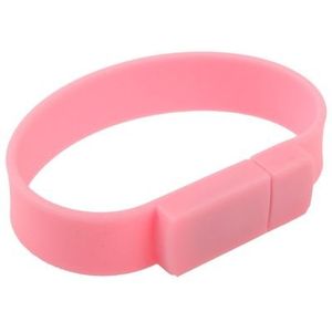 16GB siliconen armbanden USB 2.0 Flash schijf (roze)