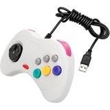 USB-Computer spel handvat Controller voor Sega Saturn (wit)