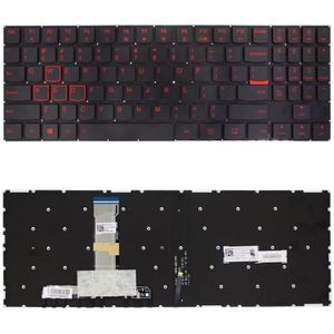 High-Tech Place Amerikaans toetsenbord met achtergrondverlichting voor Lenovo Legion Y520 Y520-15IKB Y720 Y720-15IKB R720 R720-15IKB (zwart)