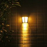 6 LEDs outdoor IP65 waterdichte energiebesparende zonne-energie LED wand lamp licht (warm licht)