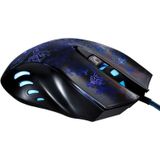 Chasing Leopard 169 USB 2400DPI vier-Speed Instelbare LED-achtergrondverlichting Wired optische E-sport gaming muis met contragewicht  lengte: 1.45 m (zwart)