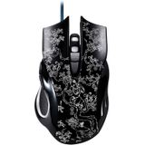 Chasing Leopard 169 USB 2400DPI vier-Speed Instelbare LED-achtergrondverlichting Wired optische E-sport gaming muis met contragewicht  lengte: 1.45 m (zwart)