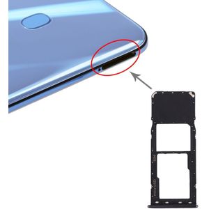 SIM-kaart lade + micro SD-kaart lade voor Galaxy A20 A30 A50 (zwart)