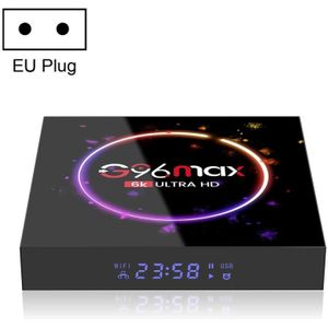 G96 Max 6K UHD Smart TV Box  Android 10.0  Allwinner H616 Quad Core  4GB+128GB  EU -plug