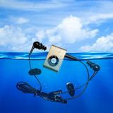 C26 IPX8 Waterdichte Zwem Duik Sport MP3-speler met Clip en Oortelefoon, FM-ondersteuning, 8 GB (Oranje)
