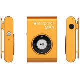 C26 IPX8 Waterdichte Zwem Duik Sport MP3-speler met Clip en Oortelefoon, FM-ondersteuning, 8 GB (Oranje)