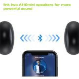 EWA A110mini Bluetooth Speaker - Hoge Hifi-kwaliteit, Klein formaat, Krachtige bas, TWS-technologie, TF-ondersteuning (Zilver)