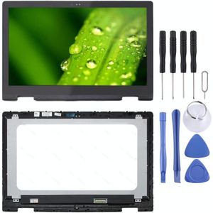 High-Tech Place FHD LCD-scherm 1920 x 1080 40-pins P58F001 OEM voor Dell Inspiron 15 5568 5578 volledige digitizer montage met frame (zwart)