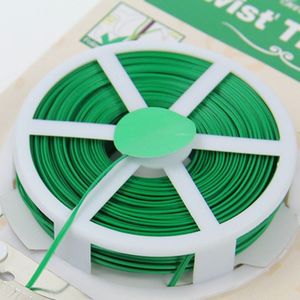 50 m tuinieren accessoires gereedschap pakket Plastic bloem hout koppellijn Twist Tie Reel Plant koppellijn spoel met een kotter