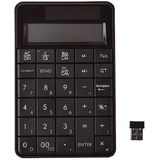 MC-56AG 2 in 1 2.4G USB Numeric Wireless toetsenbord  & Calculator met LCD Display (zwart)