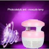 5W 6 LEDs geen straling dempen fotokatalytische 7-blade Fan USB Mosquito Killer Lamp(Pink)