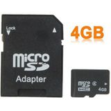 4GB High Speed geheugenkaart klasse 4 Micro SD(TF) uit Taiwan  schrijven: 7mb/s  lees: 15mb/s (100% echte Capacity)(Black)