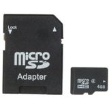4GB High Speed geheugenkaart klasse 4 Micro SD(TF) uit Taiwan  schrijven: 7mb/s  lees: 15mb/s (100% echte Capacity)(Black)