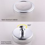 Afneembare en wasbare ruimte aluminium plated ronde onder druk top spray douchekop  maat: 82mm (zilver)