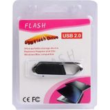 2GB metalen sleutelhangers stijl USB 2.0 Flash schijf (zwart)