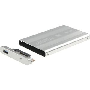 Externe USB 3.0 behuizing voor 2.5 inch SATA HDD harde schijf (zilverkleurig)