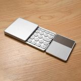 GK408 Three-fold Rechargeable Wireless Bluetooth Keyboard with Touchpad  Support Android / IOS / Windows (Silver)