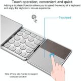 GK408 Three-fold Rechargeable Wireless Bluetooth Keyboard with Touchpad  Support Android / IOS / Windows (Silver)