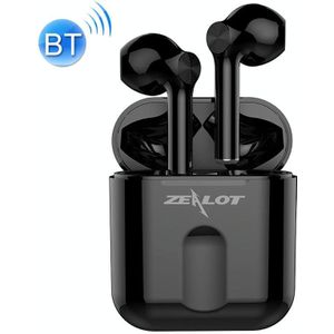 ZEALOT T2 Bluetooth 5.0 TWS draadloze Bluetooth-oortelefoon met oplaadbox  ondersteuning Touch & Call & Power Display(Zwart)