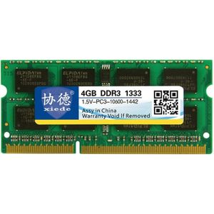 XIEDE X043 DDR3 1333MHz 4GB 1.5 V algemene volledige compatibiliteit geheugen RAM module voor laptop