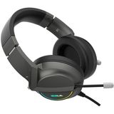 Ajazz AX365 Stereo Surround 7.1-kanaals luisteren positionering USB Wire Control Switch Internet Cafe Gaming Headset  kabellengte: 2.1m(Zwart)