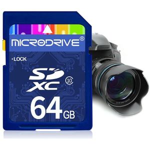Mircodrive 64GB High Speed Class 10 SD geheugenkaart voor alle digitale apparaten met SD-kaart Slot