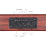 D10 Bluetooth 4.2 Draagbare houten handheld Bluetooth-luidspreker (Rode houten textuur)
