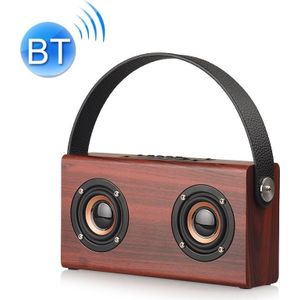 D10 Bluetooth 4.2 Draagbare houten handheld Bluetooth-luidspreker (Rode houten textuur)