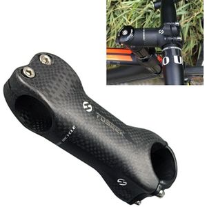 TOSEEK alle koolstofvezel 3KUD Texture Road mountainbike ultra-licht Stuur stam riser kraan  grootte: 17 graden  130mm (mat)