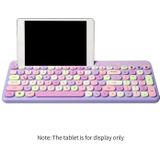 MOFII 888 100 Sleutels Draadloos Bluetooth-toetsenbord met Tablet Telefoon Slot (Roze Mix Kleur)