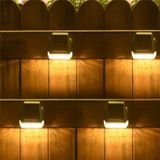 2 stks zonne-energie wandlamp outdoor regenval tuin decoratie trappen licht hek led wandlamp (wit licht)