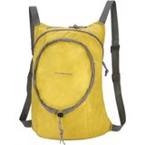 Nylon waterdichte opvouwbare rugzak vrouwen mannen reizen Portable comfort lichtgewicht opslag vouwen tas (geel)