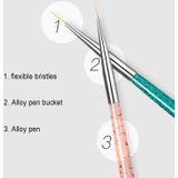 3st nagel tekening Pen puntjes gesneden Tool Nail Art Pen tekening Tools accessoires borstels nagel potlood Set