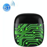 Awei T28 Pro Gaming Draadloze Bluetooth Oortelefoon (Groen)