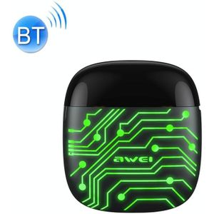 Awei T28 Pro Gaming Draadloze Bluetooth Oortelefoon (Groen)