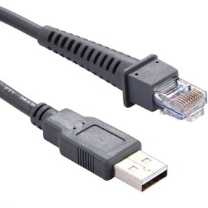 2m USB een mannelijk naar RJ45 Scanner serile Data kabel voor symbool LS2208 / 2208AP / LS4278(Grey)